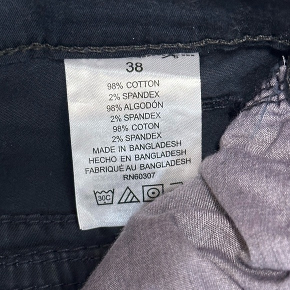 Men's Unionbay 38 Large Chino Khakis Shorts Cargo Navy Blue Stretch Durable NWT - Picture 10 of 11